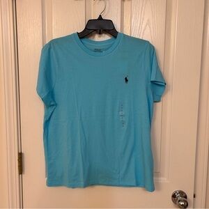 Polo Ralph Lauren Classic Short Sleeve Crewneck T-Shirt in Light Blue